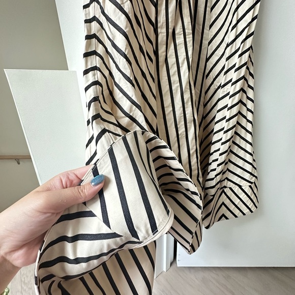 C/MEO Black and white striped halter neck midi dress size M/US 6 - Picture 6 of 10